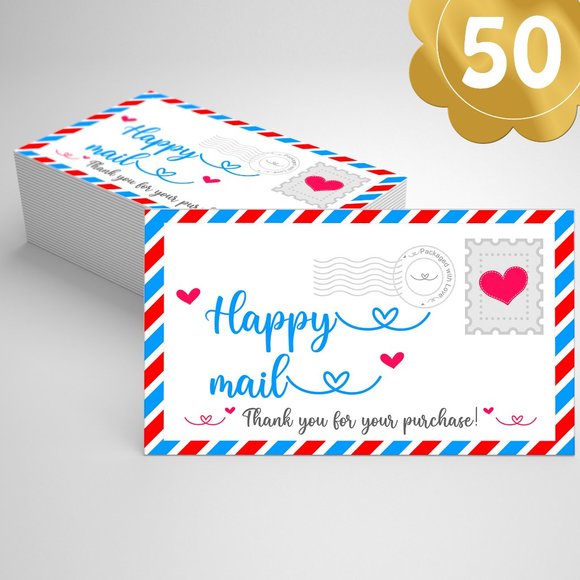 ♥️ 5x25 / 50 Thank you cards - Picture 1 of 5